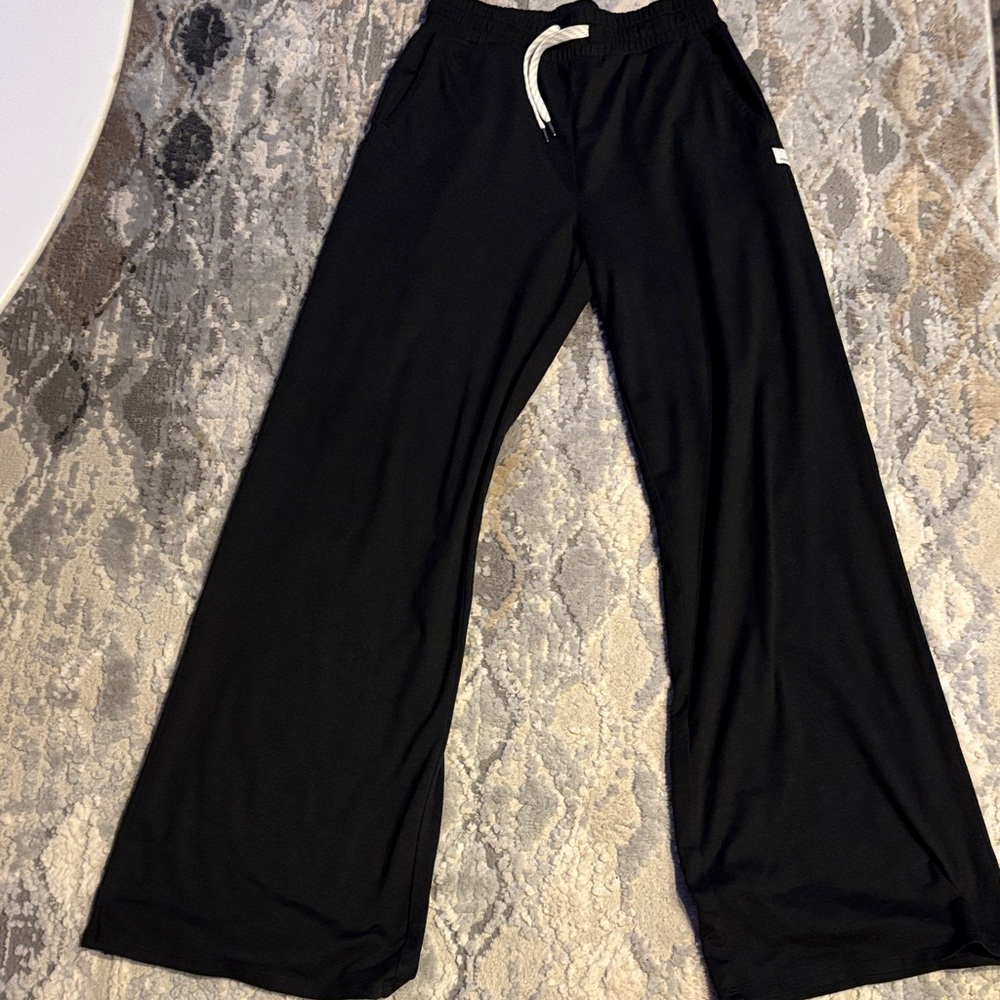 Vuori Black Wide-Leg Pants